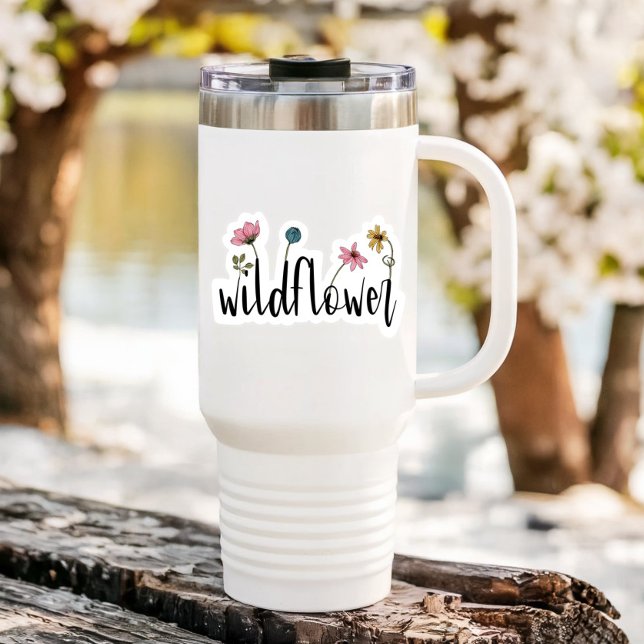 Wildblume Wasserflasche für Notebooks | Die Aufkle Aufkleber (Wildflower Motivational Sticker PiggyPrint Stickers.)
