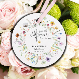 Wildblume Watercolor Babydusche Vielen Dank Geschenkanhänger