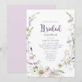 Wildblume Watercolor Brautparty Einladung