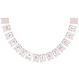 Wildblume Watercolor Happy Birthday Banner
