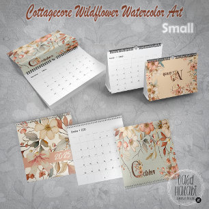 Wildblume Watercolor Kunst, Dichtung und Musik Kalender