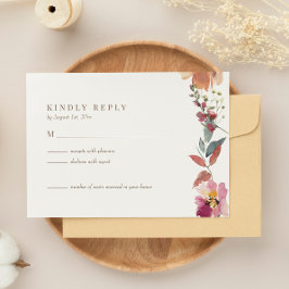 Wildblume Watercolor Wedding RSVP Card