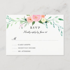Wildblume Watercolor Wedding RSVP Karte