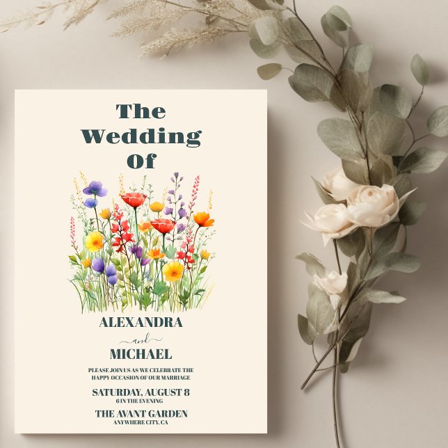 Wildblume Wedding Boho Country Floral Einladung (Von Creator hochgeladen)