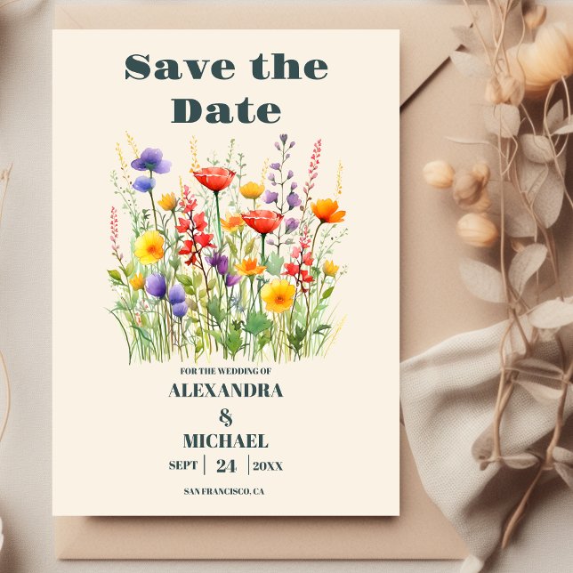 Wildblume Wedding Boho Country Floral Save The Date (Von Creator hochgeladen)