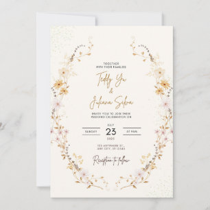 Wildblume Wedding Boho Floral für Rustikale Hochze Einladung