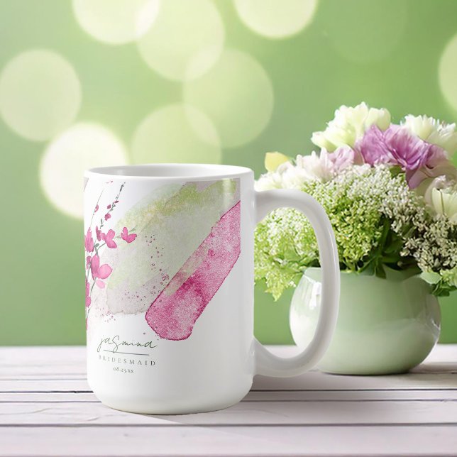 Wildblume Wedding Bridesmaid Fuchsia ID954 Kaffeetasse (Von Creator hochgeladen)