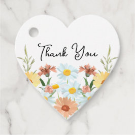 Wildblume Wedding DANKE Geschenkanhänger