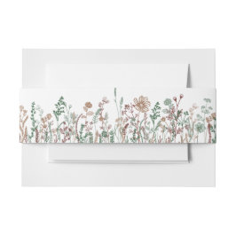 Wildblume Wedding Einladung Bauchband Einladungsbanderole