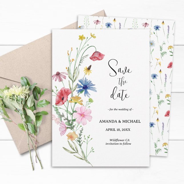 Wildblume Wedding Floral Save The Date (Von Creator hochgeladen)