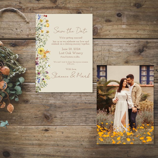 Wildblume Wedding Foto Save The Date (Von Creator hochgeladen)