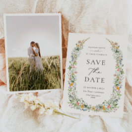 Wildblume Wedding Foto Save the Date Card