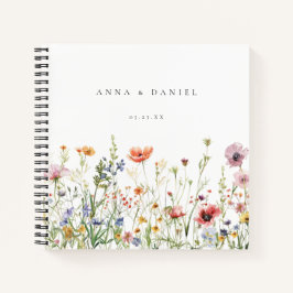 Wildblume Wedding Guest Book Notizbuch