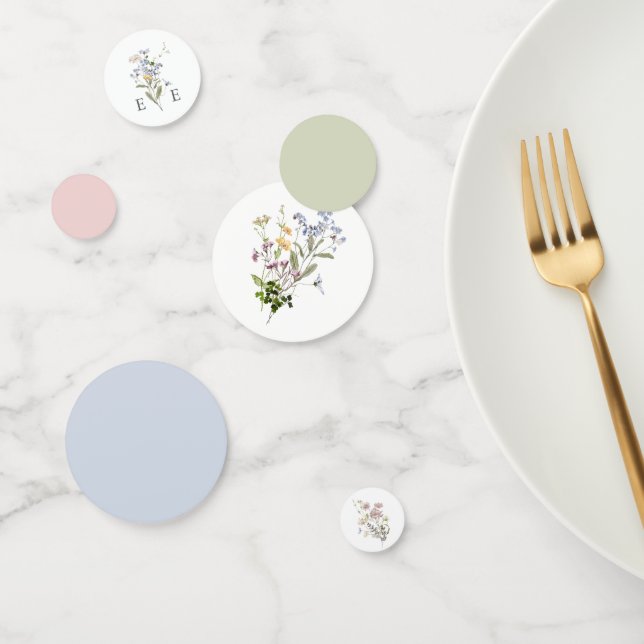 Wildblume Wedding Table Confetti Floral Whimsical Konfetti (Gruppe)