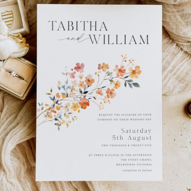 Wildblume Wedding Template Boho Floral Einladung (Von Creator hochgeladen)