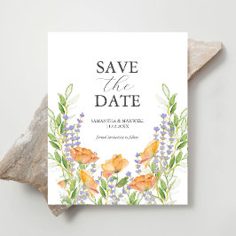 Wildblume Wedding Thema Save the Date Flyer