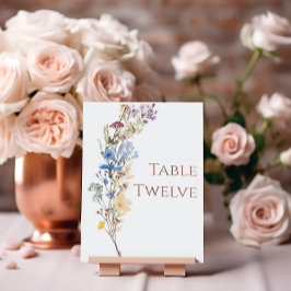 Wildblume Wedding Tischnummer