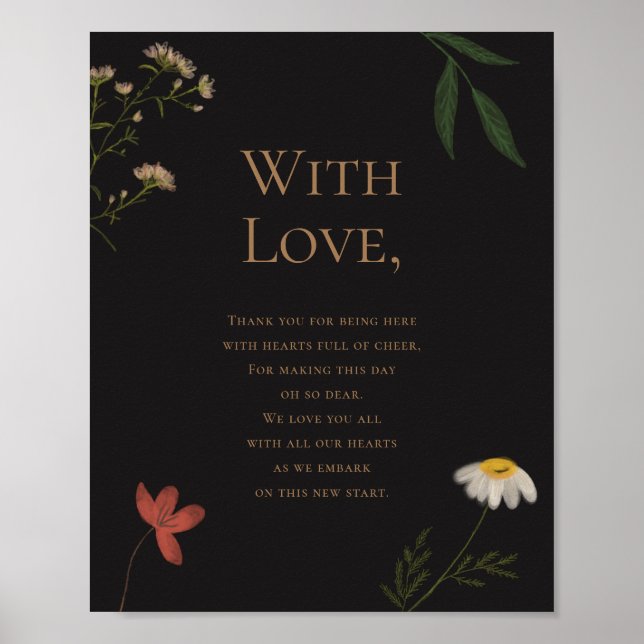 Wildblume Wedding Vielen Dank für Ihre Teilnahme Poster (Vorne)