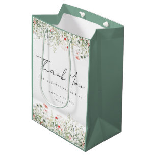 Wildblume Wedding Vielen Dank Mittlere Geschenktüte
