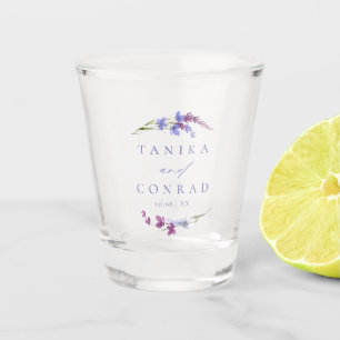 Wildblume Wedding Watercolor Names Peri ID954 Schnapsglas