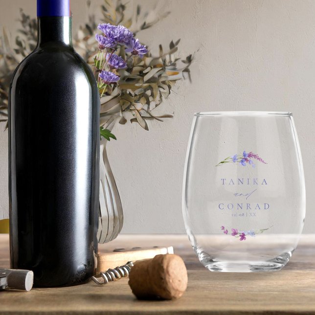 Wildblume Wedding Watercolor Names Peri ID954 Weinglas Ohne Stiel (Von Creator hochgeladen)