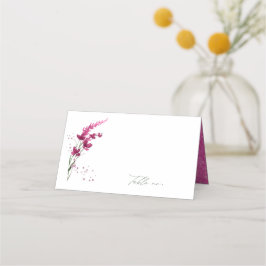 Wildblume Wedding Watercolor Table2 Fuchsia ID954 Platzkarte