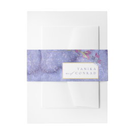 Wildblume Wedding Watercolor Texture Peri ID954 Einladungsbanderole