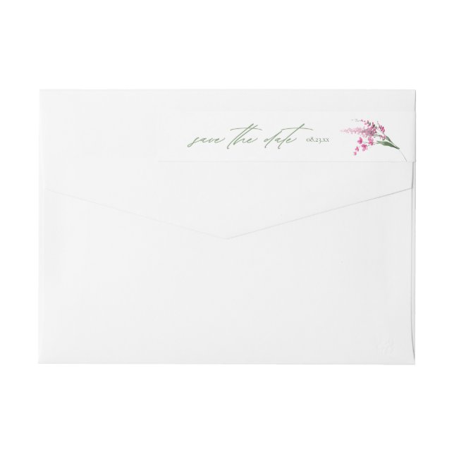 Wildblume Wedding Watercolor White ID954 (Rückseite)