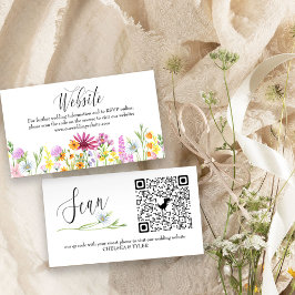 Wildblume Wedding Website QR Code Online-UAWG Begleitkarte