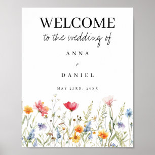 Wildblume Wedding Welcome Poster