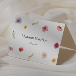 Wildblume Wedname Platzkarte DIY