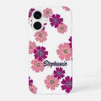 Wildblume Whimsy - Pink Hand gezeichnete Florals