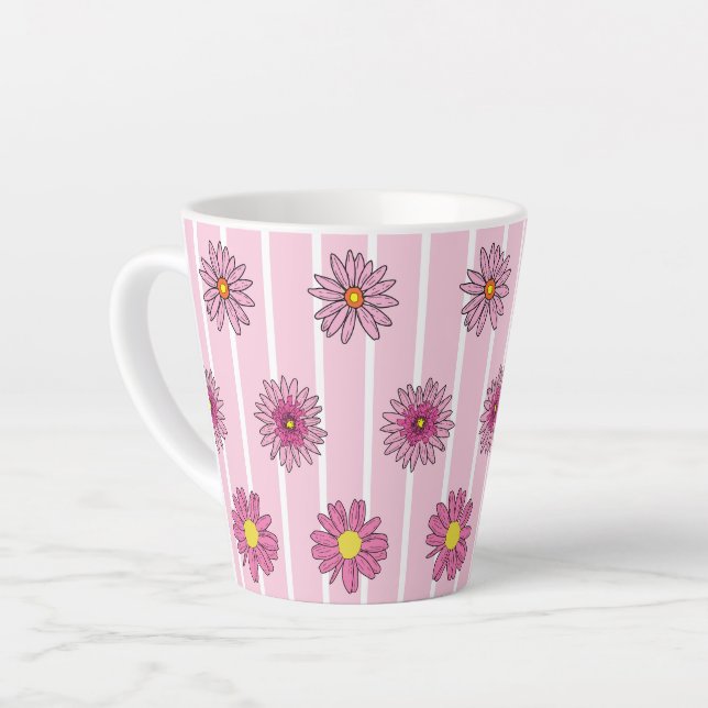 Wildblume Whimsy pink und White Daisies Milchtasse (Linke Ecke)