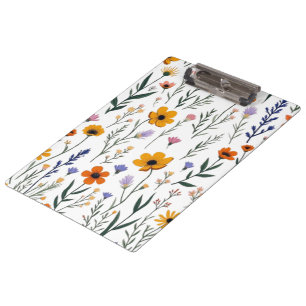 Wildblume Whimsy - Weiches Wiesenmuster Klemmbrett
