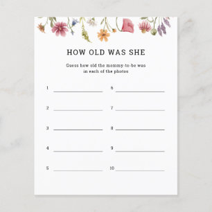 Wildblume wie alt war sie Spielkarten?