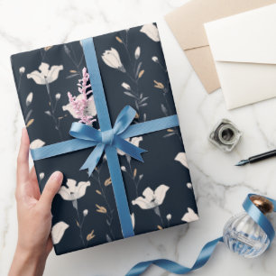 Wildblume Wiese, Aquarellboho Wilde Blume, vorher Geschenkpapier