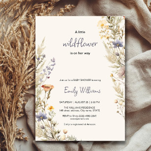 Wildblume Wiese Boho Babydusche Einladung