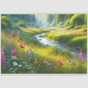 Wildblume Wiese Landschaft Seidenpapier