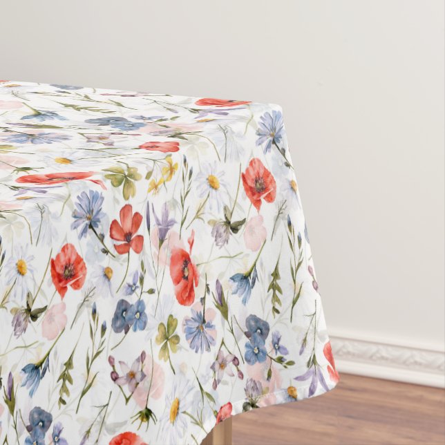 Wildblume Wiese mit Pflücken Tischdecke (Beispiel)