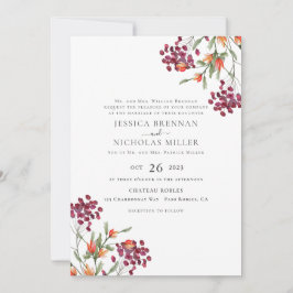 Wildblume Wiese Traditionelle Hochzeitseröffnungsf Einladung