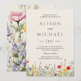 Wildblume Wild Blume Blumengarten Hochzeit Einladung
