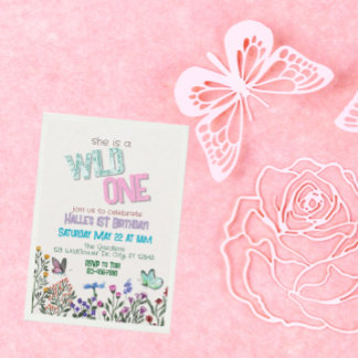 Wildblume Wild Einladung zu einem Geburtstag