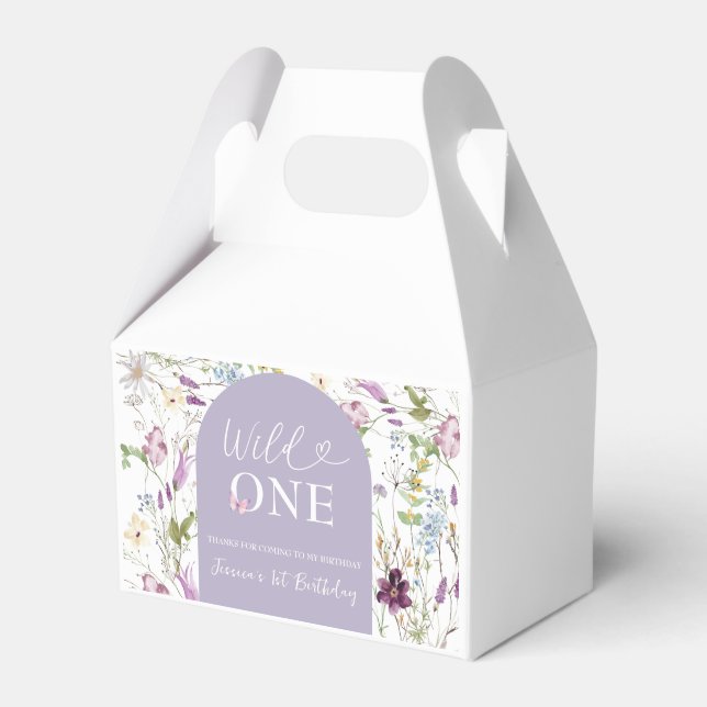 Wildblume Wild ONE Butterfly Garden Party Gable Geschenkschachtel (Vorderseite)