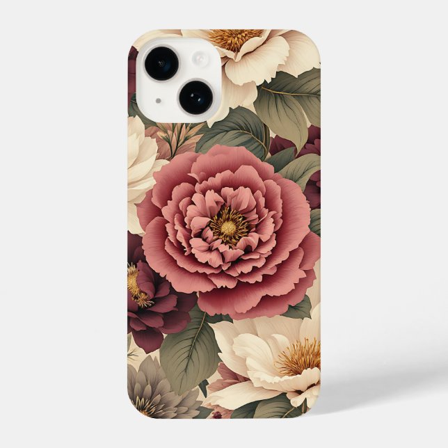 Wildblume Wonder: Boho Floral Phone Case iPhone 14 Hülle (Rückseite)