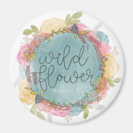Wildblume Wreath Floral Magnet