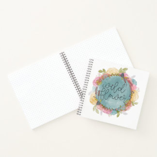 Wildblume Wreath Floral Notizbuch