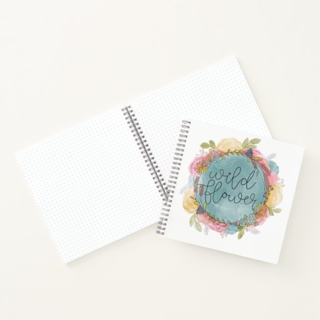 Wildblume Wreath Floral Notizbuch (Innenseite)