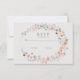 Wildblume Wreath | UAwg Hochzeit RSVP Karte
