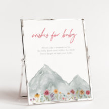 Wildblume wünscht Babysignatur