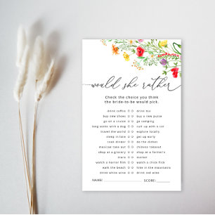 Wildblume Würde sie lieber Brautparty spielen